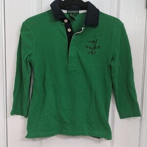 Polo by Ralph Lauren Kids Green and Black Long Sleeve Shirt